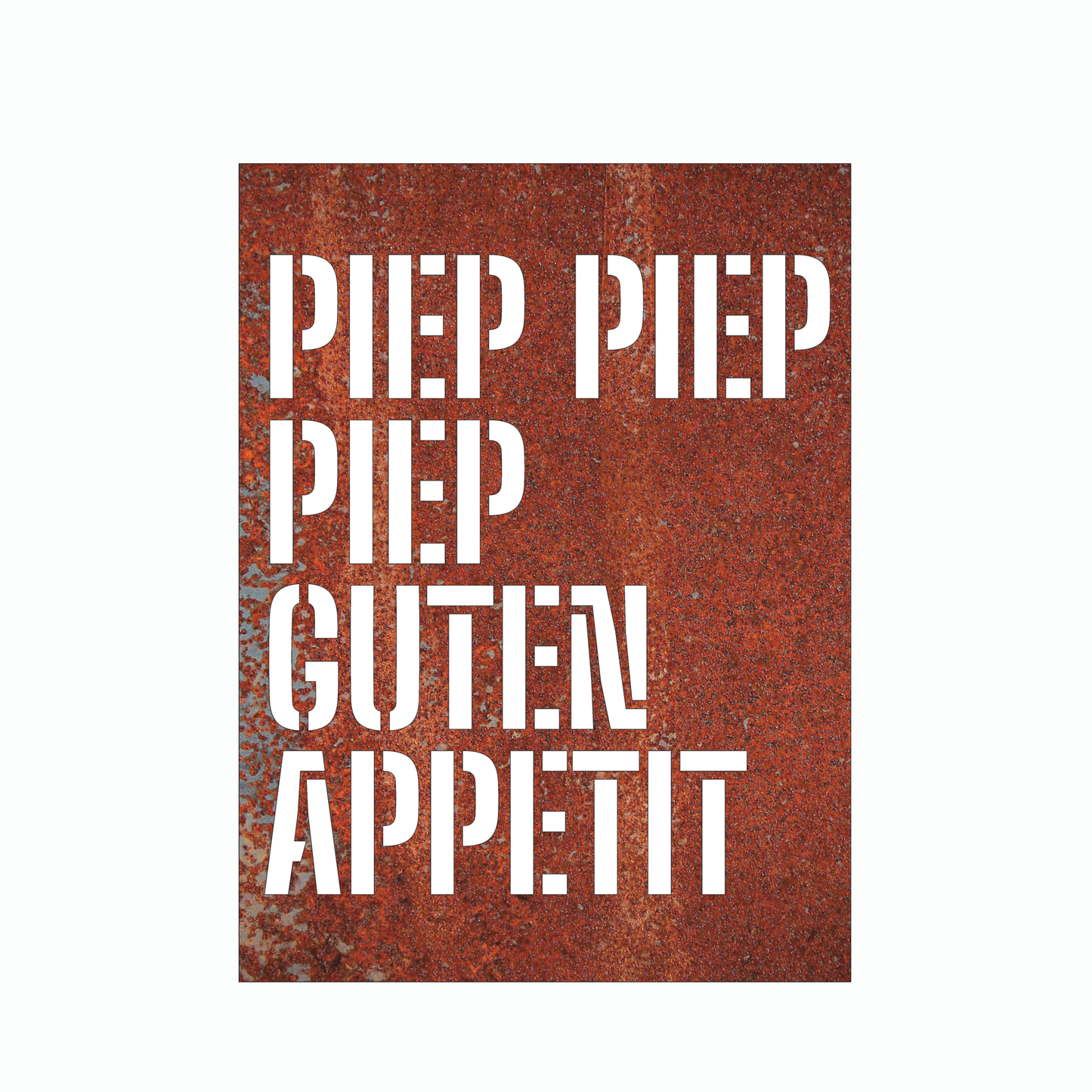 Dekoration "PiepPiep" Rostdekoration, Wohndekoration