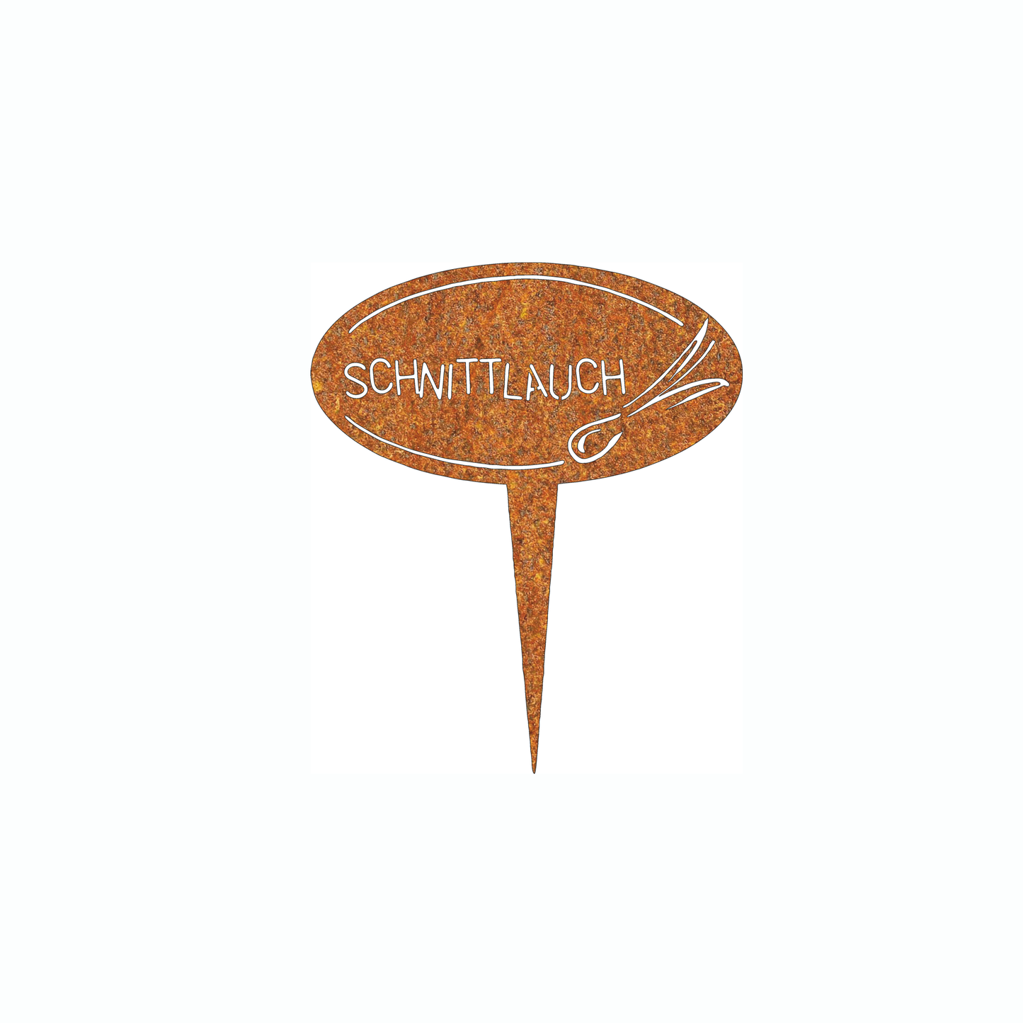 Dekoration „Schnittlauch" Rostdekoration, Gartendekoration