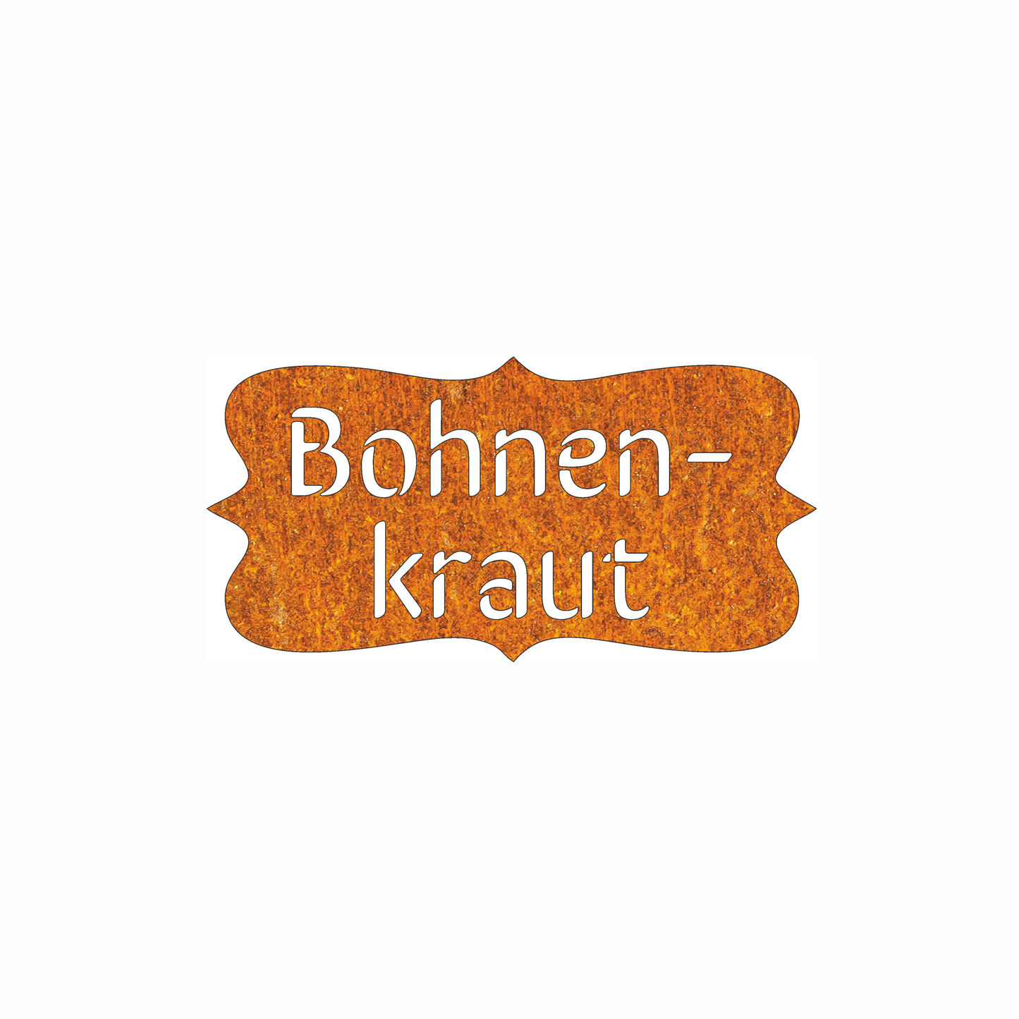 Dekoration „Bohnenkraut" Rostdekoration, Gartendekoration