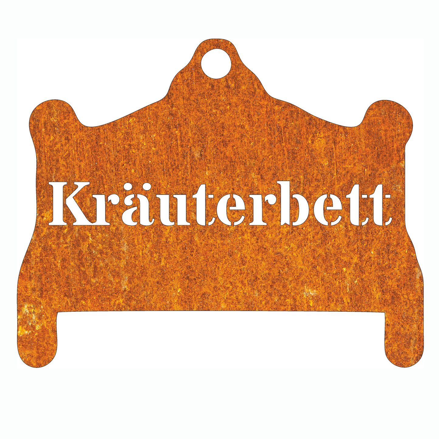 Dekoration „Kreuterbett" Rostdekoration, Gartendekoration