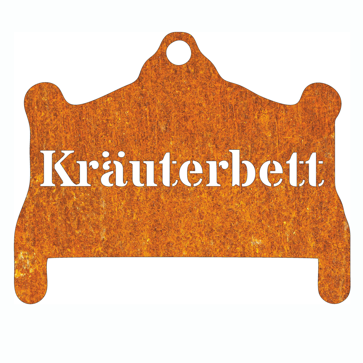 Dekoration „Kreuterbett&quot; Rostdekoration, Gartendekoration